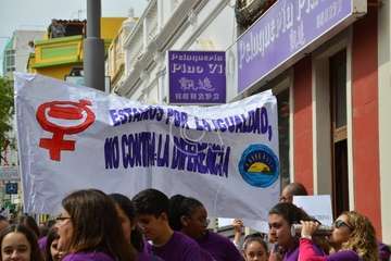 Marcha de escolares por la igualdad en Telde (Foto TA)
